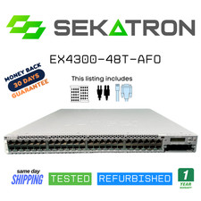 ♻️ Juniper EX4300-48T-AFO 48-Port Gigabit Ethernet Switch Front-Back w/ Dual AC picture