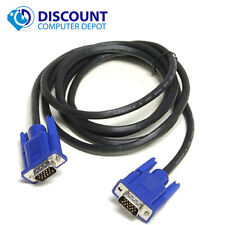 6FT 15PIN SVGA SUPER VGA Monitor Male Cable BLUE CORD FOR PC TV Ships USA picture