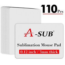 110 Pcs Bulk A-SUB Subimation Mouse Pads 9.4