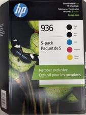 NEW HP 936 5-Pack-2-BLACK, CYAN, MAGENTA, YELLOW INK CARTRIDGES EXP 02.2027 picture