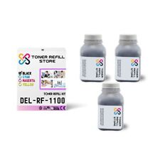 3Pk TRS 1100 Black High Yield Compatible for Dell 1100 1110 Toner Refill Kit picture