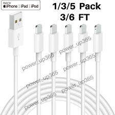 Lot 3/6FT For iPhone XS XR X 8 7 6 iPad Charger Power Adapter Charging USB Cable picture