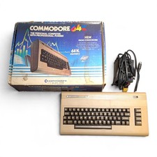 Vintage Commodore 64 Computer With Original Box and Power Supply Powers On picture