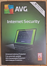 AVG INTERNET SECURITY 3-PCs 1 2017 FOR WIN XP, 7, 8.1 Vista & 10 - NEW READ picture