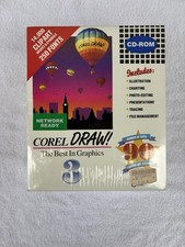 Corel Draw 3 Vintage Big Box Version Brand New Sealed CD-ROM Vintage Software picture