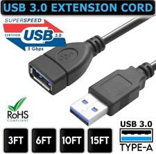 4x USB 3.0 Extender Extension Cable Cord Type A Male to Female 2 10FT HIGH SPEED picture