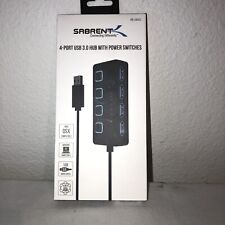 Sabrent 4-Port USB 3.0 Hub with Individual LED Power Switches | 2 Ft Cable | picture