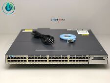 Cisco WS-C3750X-48PF-S - 48 Port PoE 3750X Gigabit Switch - SAME DAY SHIPPING  picture
