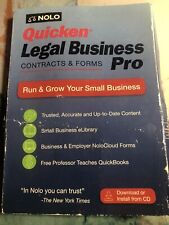 NEW NOLO Quicken Legal Business Pro Contracts & Forms CD or Download Box Damage picture