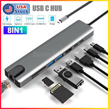 8 in 1 Type-C HUB HDMI USB Multiport Card Reader Adapter Laptop Docking Station picture