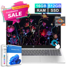 NEW HP Laptop Notebook 15.6 Touch AMD Ryzen 5 16GB RAM 512GB SSD Office 2024 Pro picture