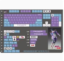 Star Platinum Anime JoJo Keycaps 140 Keys PBT KCA Height For Cherry MX Keyboard picture