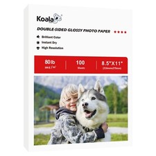 Koala 80lb Double Sided Glossy Photo Paper 8.5x11 White Thick 300g Inkjet Print picture