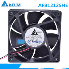 Delta AFB1212SHE 12038 12V 1.6A Large Air Volume Cooling Fan 2-WIRE picture