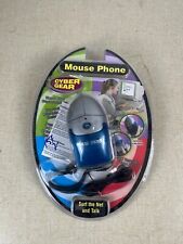 NEW Vintage Cyber Gear Mouse Phone Old Stock PS2 Connector Blue Surf Net & Talk picture