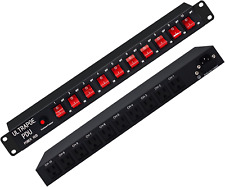 10 Outlets 1U Rack Mount Power Strip, 100-240V/15A/1800 Joules，For Network Serve picture