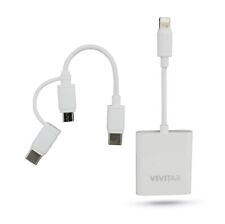 NEW Vivitar Apple IOS Mobile SD + MicroSD Universal Card Reader White MOV4016 V1 picture