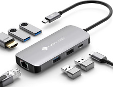 USB C Hub Ethernet 4K@60 USB C HDMI Adapter Multiport Type C Adapter 4 USB 3.0 & picture