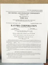 Vintage  -- Kaypro 1984 Annual Report -- Financial Documents Tax Reporting picture