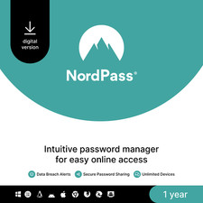 NordPass Premium, Unlimited Devices, 1-Year, Password Manager, Digital Code picture