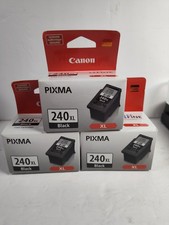 Lot Of 3 New & Sealed Genuine Canon 240 XL Fine Black Ink Cartridge 240XL NIB picture