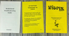 Vintage 1998 Broderbund KIDPIX Deluxe Installation Instructions Troubleshooting  picture