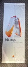 VERY RARE _ FABRIC BANNER _ ORANGE iBOOK _ APPLE COMPUTER _ Think different 1999 picture