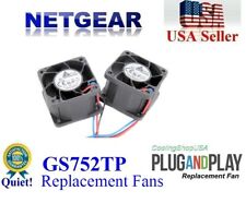 Set of 2x Quiet Version Fans for Netgear ProSafe GS752TP Smart Managed Switch picture