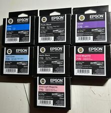 Set Of 7 Epson Ultrachrome PRO10 Ink - 7  Colors (C13T46R*), Brand New 2023 picture