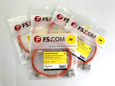 *LOT OF 5* FS.COM 2M Fiber Optic Patch Cable 50/125 OM2 Multimode Duplex Orange picture
