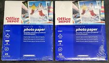 (2) Office Depot High Gloss Premium Inkjet Photo Paper (8.5 X 11) 25 Sheets New picture