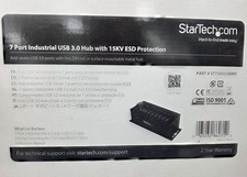 StarTech ST7300USBME 7-Port Industrial USB 3.0 Hub ESD DIN Rail Open Box picture
