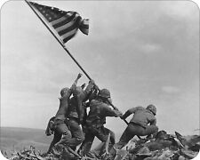 WWII Iwo Jima Photo Flag Raising Art Designs Novelty Mouse Pad Stunning picture