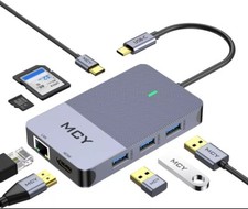 USB C Docking Station, MCY 8-in-1 Laptop Docking Station USB C Hub with 4K HDMI picture