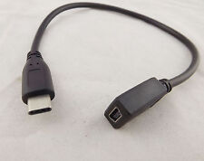 1x USB 3.1 Type C Male Plug to Mini USB Female Adapter Data Charger Sync Cable picture