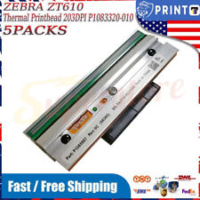 5PCS OEM NEW Printhead For ZEBRA ZT610 Thermal Label Printer 203DPI P1083320-010 picture