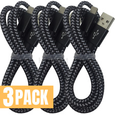 3 Pack 6Ft Braided USB Charger Cable For Apple iPhone SE XR 14 12 Charging Cord picture