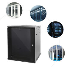 15U Wall Mounted Network Server Cabinet Rack Outer Glass Door Lock 19 Inch picture