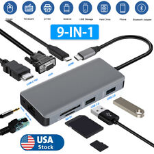 9-in-1 USB C Hub Docking Station Adapter 4K HDMI VGA 100WPD For MacBook Pro Air* picture