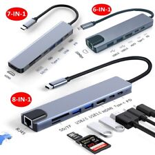 USB C Hub Ethernet Multiport Type C Adapter For MacBook Pro/Air iPad Pro Laptop picture
