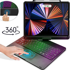 For iPad Pro 12.9 inch 6th 5th 4th Gen Backlit Touchpad Keyboard Case 360 Rotate picture