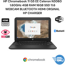 HP laptop Chromebook 11 G5 N3060 1.60GHz 4GB 16GB SSD 11.6 WEBCAM BLUETOOTH WIFI picture