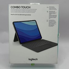 New Logitech Combo Touch 920-010097 Gray For iPad Pro 12.9-inch (5th & 6th Gen) picture