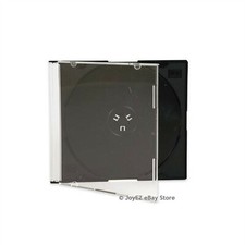 100 Slim 5.2mm Single Black CD Disc Storage Jewel Case picture