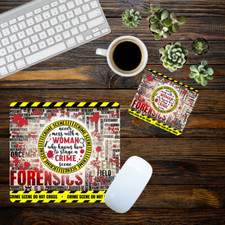Handmade square mousepad and coaster 2 piece set picture