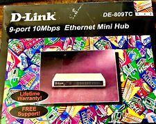 D-Link DE-809TC 9 Port 10Mbps Ethernet Mini Hub - NEW/SEALED picture