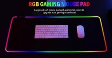 LED Large Gaming Mousepad Extended Computer Desk Mat USB 14 Lighting Modes picture
