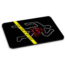 CRIME SCENE DO NOT ENTER PC COMPUTER MOUSE MAT PAD - Funny Police Blood Body picture