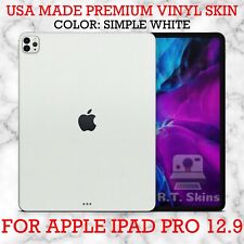 RT.SKINS - Simple White - Full Body Vinyl Skin for Apple iPad Pro 12.9 (2020) picture
