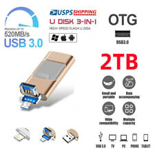 1TB USB 3.0 Flash Drive Memory Photo Stick for iPhone Android iPad Type C 3 IN1 picture